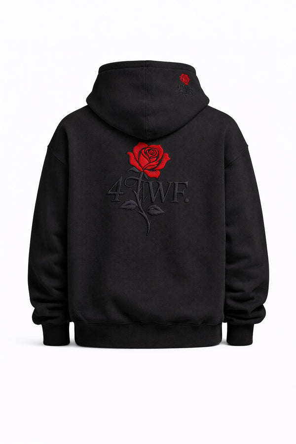 BLACK SILENT HOODIE.